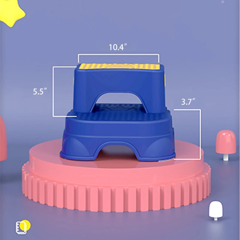 Double Layer Toddler Step Stool 2 in 1 Two Step Stool for Kids