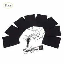 8 в 1 USB нагреватель для одежды с 3 передачей регулируемой температуры, электрический нагревательный лист грелка для жилета куртки