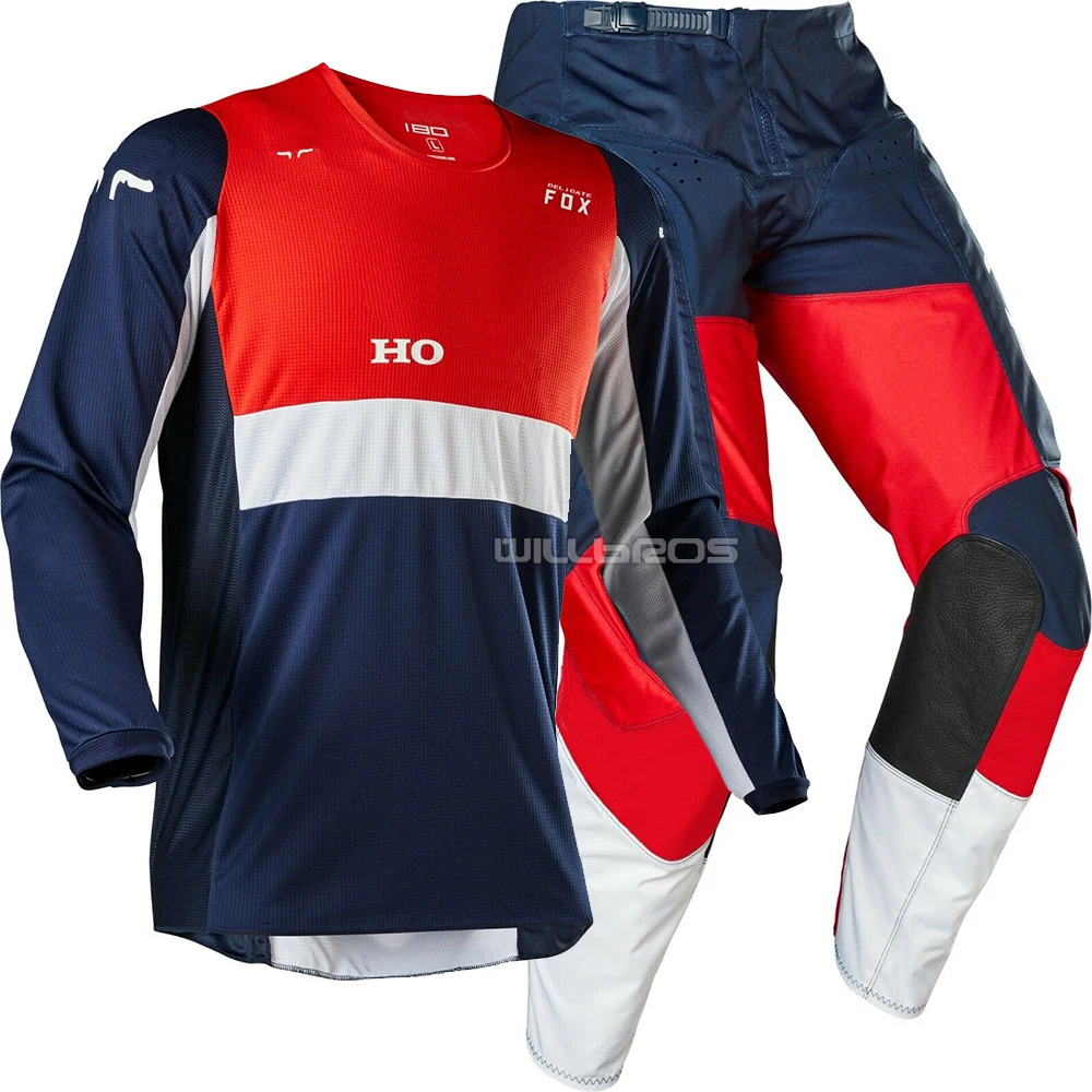 NAUGHTY FOX MX Racing 360 комплект передач для Honda HRC rcycle Jersey Pants Moto Kit
