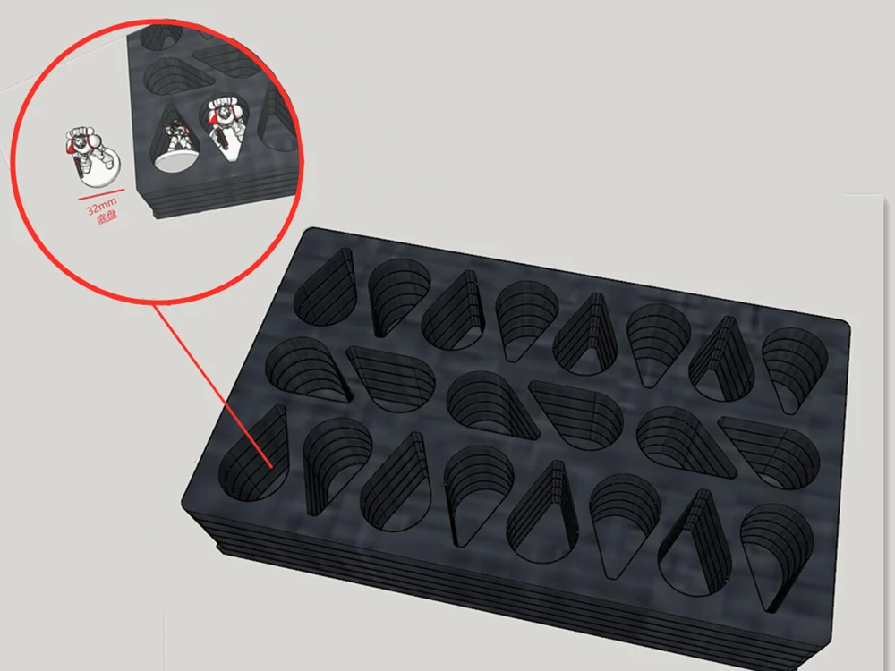 

5Pcs DIY Storage Protection Anti Collision Sponge Tabletop TRPG War Chess Game 20K 40K Hammer Model Portable Water Droplet Hole