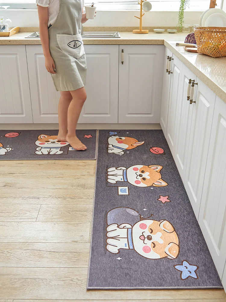 Кухонный напольный коврик, маслостойкий и водонепроницаемый бытовой, на заказ, маслопоглощающий и грязный коврик, подножки, длинный Противоскользящий ковер