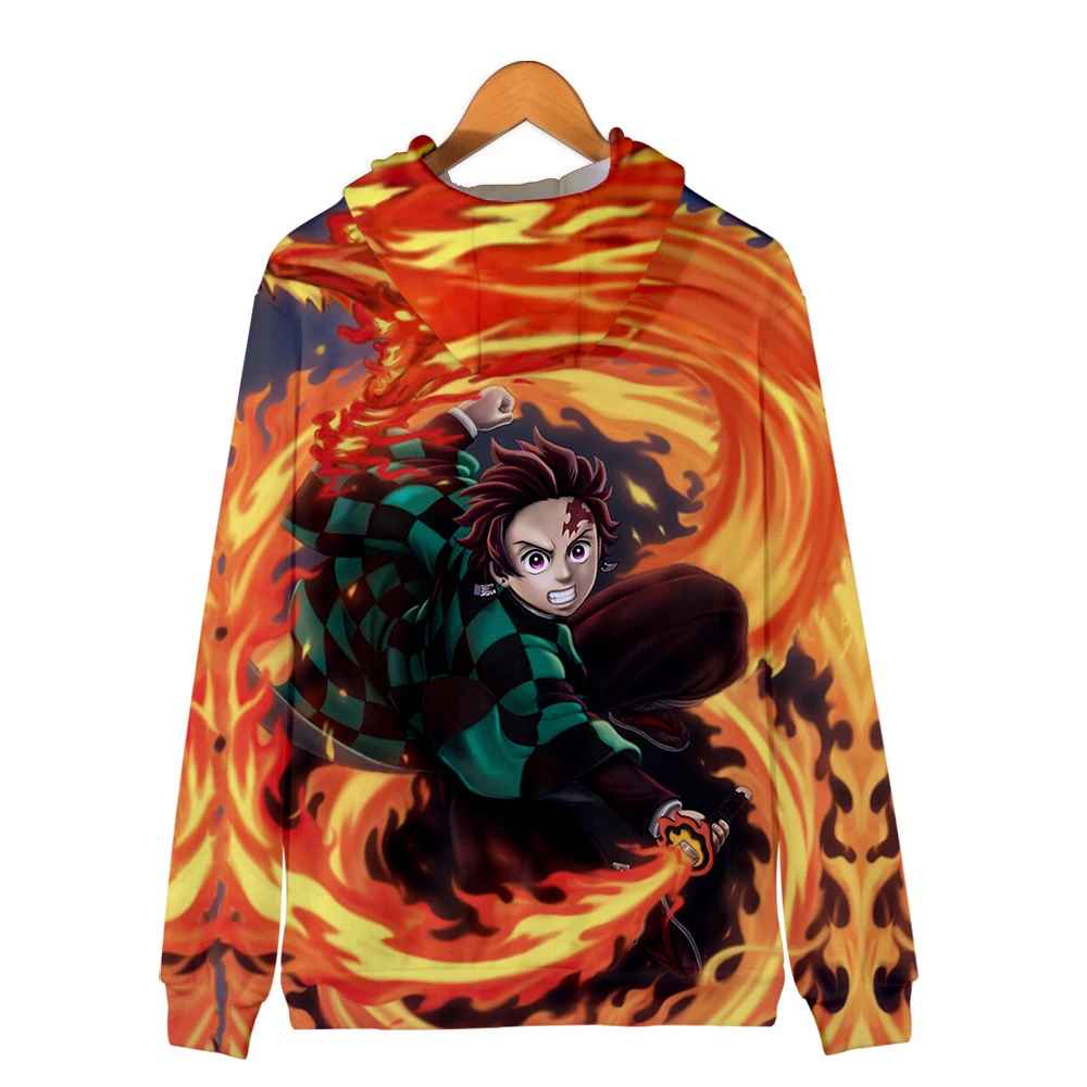 Kimetsu no Yaiba 3D печать одежда с длинным рукавом на молнии толстовки Повседневная Женская и мужская одежда горячая Распродажа толстовки на молнии