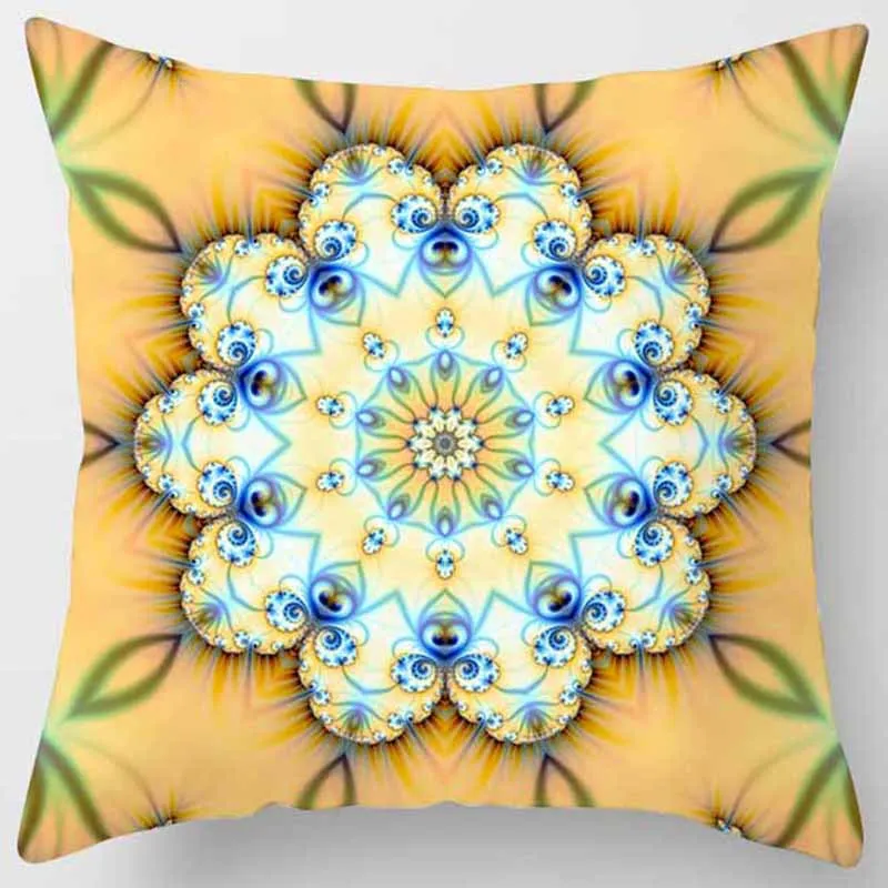 Brand New Indian Mandala Print Meditation Cushion Cases Ethnic Floral Polyester Pillows Case Livingroom Sofa Couch Throw Pillows 