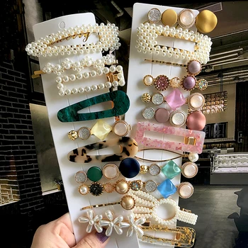 Pearl Hair Clip Barrettes For Women Girl 2020 Elegant Acrylic Hairpins Hairgrips Headwear Hair Jewelry Hairgrip Hair Accessories