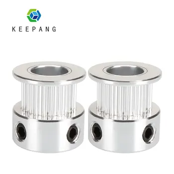

10pcs 20teeth GT2 Timing pulley Bore 8mm GT2 3D Printer pulley Pitch 2mm Aluminium Alloy pulley