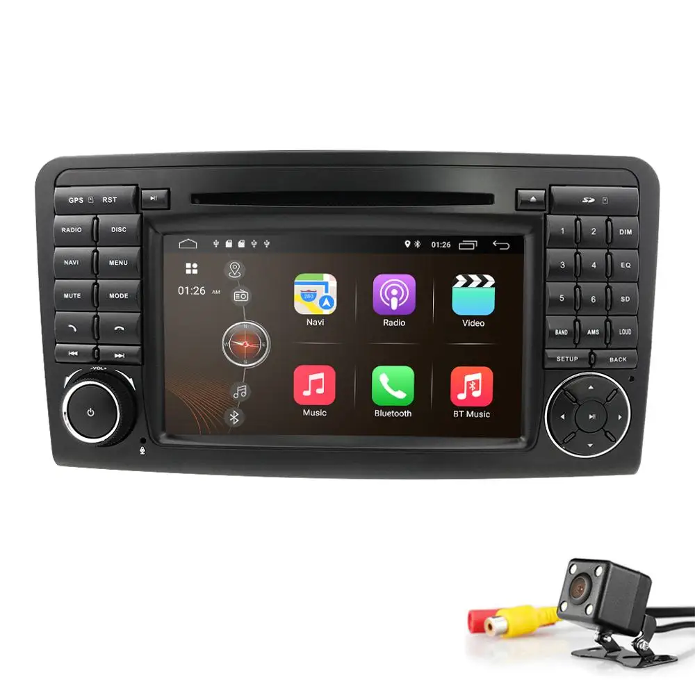 Android 9,0 2din радио gps Navi для Mercedes Benz ML Класс W164 2005-2012 ML300 ML350 ML450 ML500 gps-навигация лектор usb bt - Цвет: Camera4