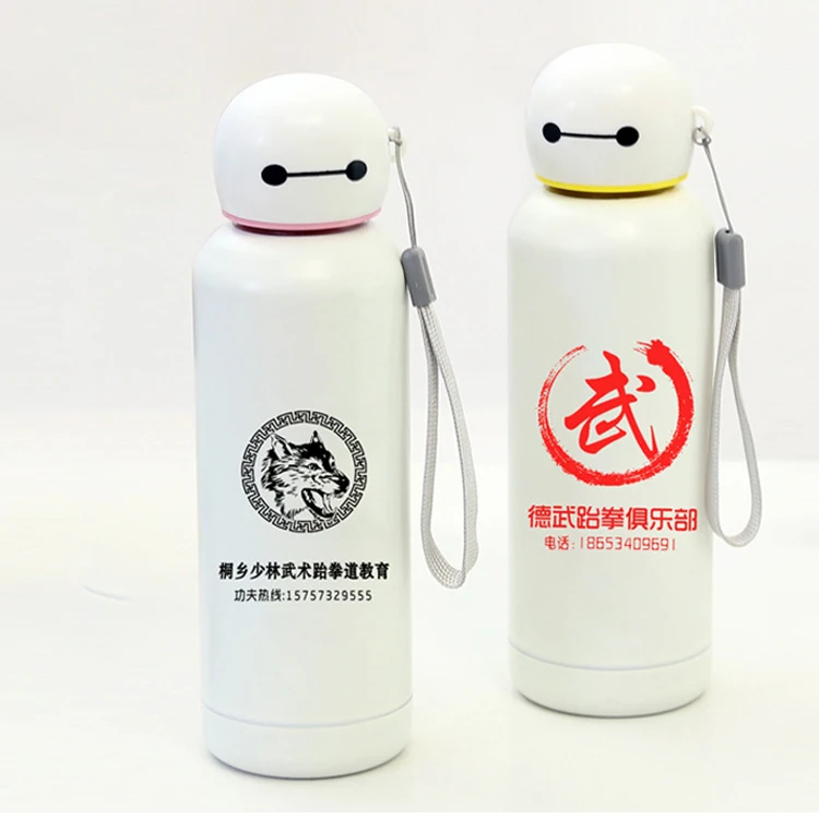 300 мл супер герой Baymax термос чашка вакуумная Термокружка термос из нержавеющей стали кофейная бутылка для напитков дорожная бутылка