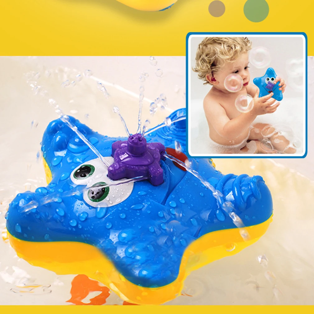 Baby Shower купальный распыления воды игрушки для ванной Электрический Морская звезда смеситель для душа детский плавательный водный надувные игрушки для детей, подарки