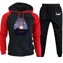 ^^Best Offers New Autumn Winter 2019 Streetwear Mens Hoodies Raglan Totoro Cartoon Printed Suit Male Casual Fleece Hooded+Pants 2 Piece Set ^^Best Offers New Autumn Winter 2019 Streetwear Mens Hoodies Raglan Totoro Cartoon Printed Suit Male Casual Fleece Hooded+Pants 2 Piece Set