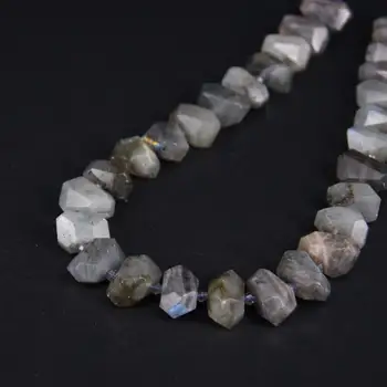 

Natural 12-15x18-22mm Labradorite Freeform Faceted Gems Stone Lace Loose Beads 15"