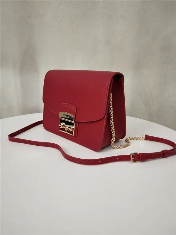 Оригинальные женские сумки FURLA, высококачественные женские кожаные сумки среднего размера, цвета красного вина, размер 21 см* 9 см* 15 см
