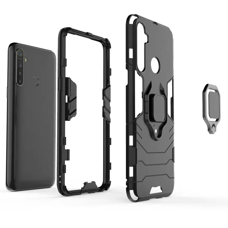 Чехол для Realme 5 RMX1911 3D Ring Armor чехол для Realme 5 RMX1911 для Oppo Realme 5 Pro rmxавтомобильный держатель телефона задняя крышка чехол