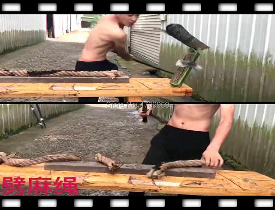 Battle Ready Chinese KungFu Dao Sword Double Edge Sharp Spring Steel WuShu Han Jian Saber