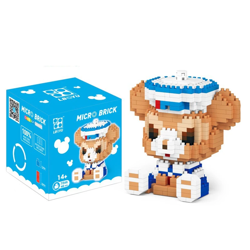 434 шт. + Disney серия Duffy алмазные строительные блоки StellaLou Gelatoni печенье микро 3D модель