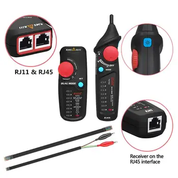

Wire Tracker Digital Analog Dual Mode Cable Finder Emitter & Receiver Kit Network Cable Tester For RJ11 RJ45
