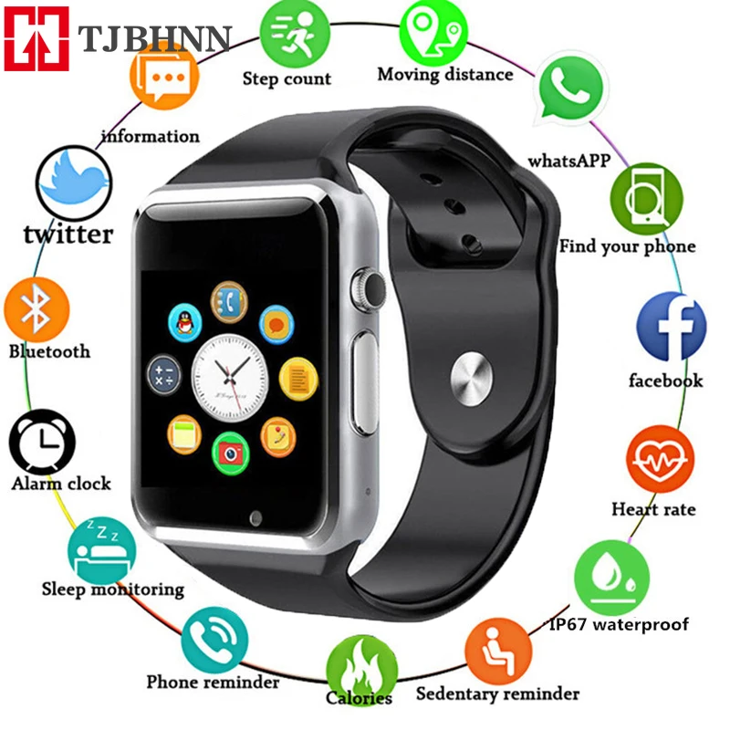 

WristWatch A1 Bluetooth Smart Watch Men Sport Pedometer with SIM Camera Smartwatch for Android Smartphone Russia Good Than DZ09