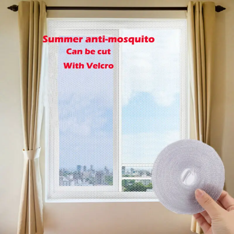 Белое окно насекомых экран большой москитный/ОСА/муха/Жук дверь сетка самостоятельно сцепление