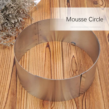 

New Adjustable Mousse Ring Set 3D Round Cake Decorating Tools Molds Stainless For Baking Round Bakeware Square Accessories Set