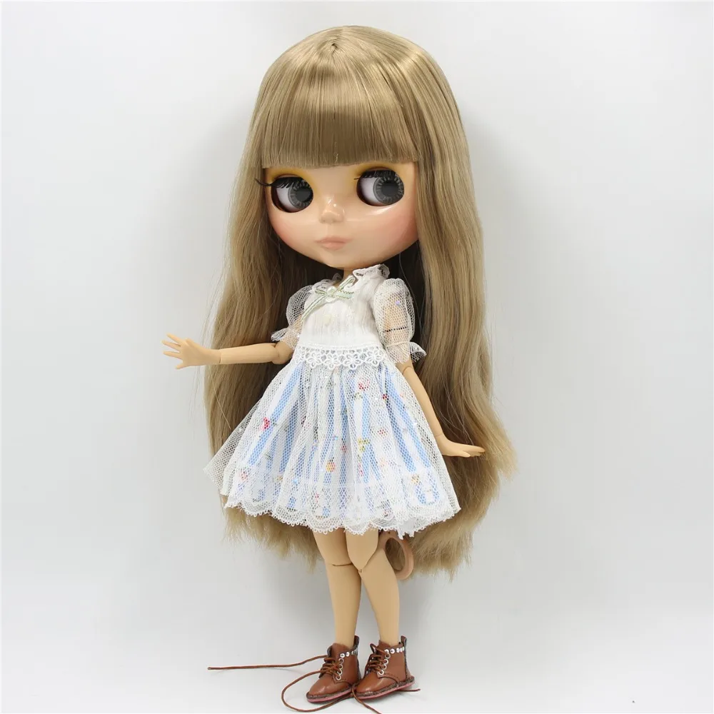 Neo Blythe Doll with Blonde Hair, Tan Skin, Shiny Cute Face & Custom Jointed Body 2