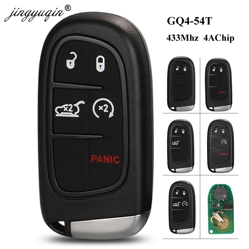 Jingyuqin 433 МГц GQ4 54T 4A умный дистанционный Автомобильный ключ для Jeep Cherokee Dodge RAM 1500 2500