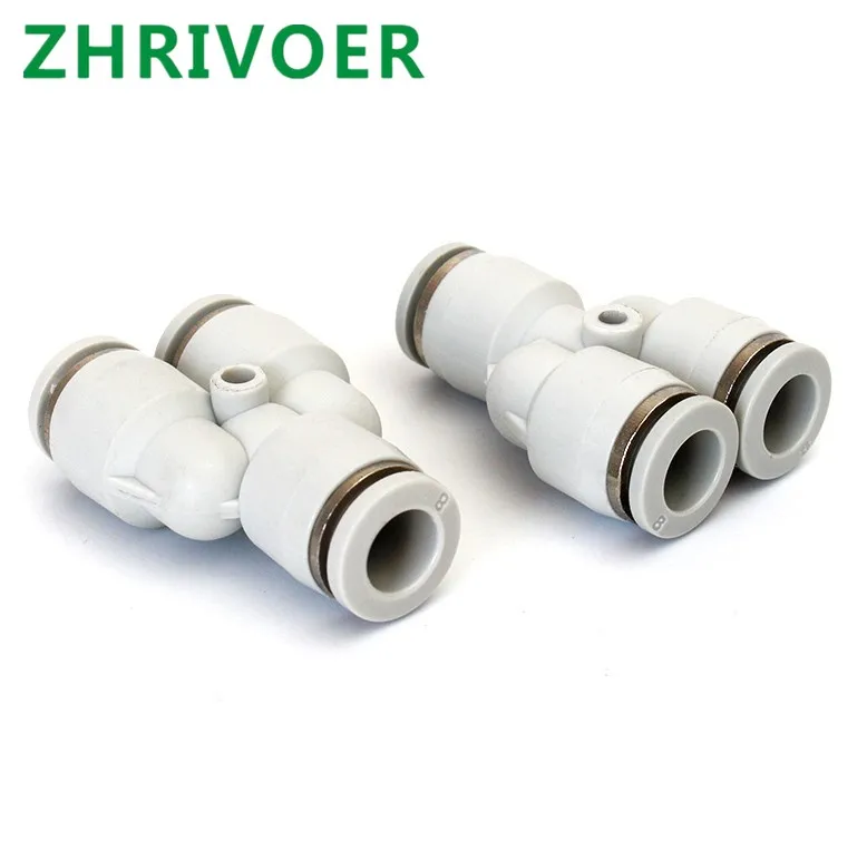 10 piezas compuesto conector tubo OD 1//8/" Neumáticos Empuje Montaje De Aire