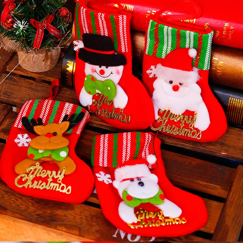 

1pc Red Christmas Gift Sock Ornaments Christmas Decorations Christmas Decorations for Home Wall Door Drop Accessories Decoration