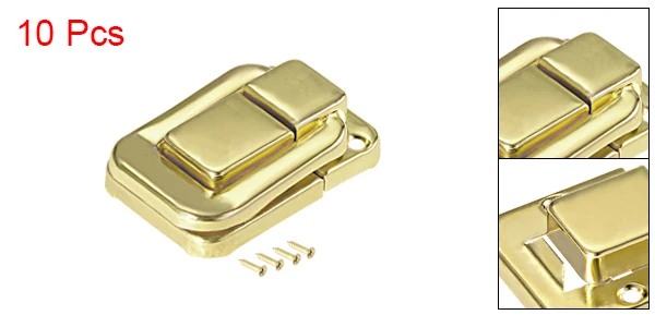 10pcs 38x25mm Yellow Uxcell застежка-тогл Ретро Стиль Серебряный тон декоративные Засов украшение "чемодан" коробки поймать w винтов 10 шт. 38x25 мм Цвет: желтый - Цвет: 10pcs 38x25mm Yellow