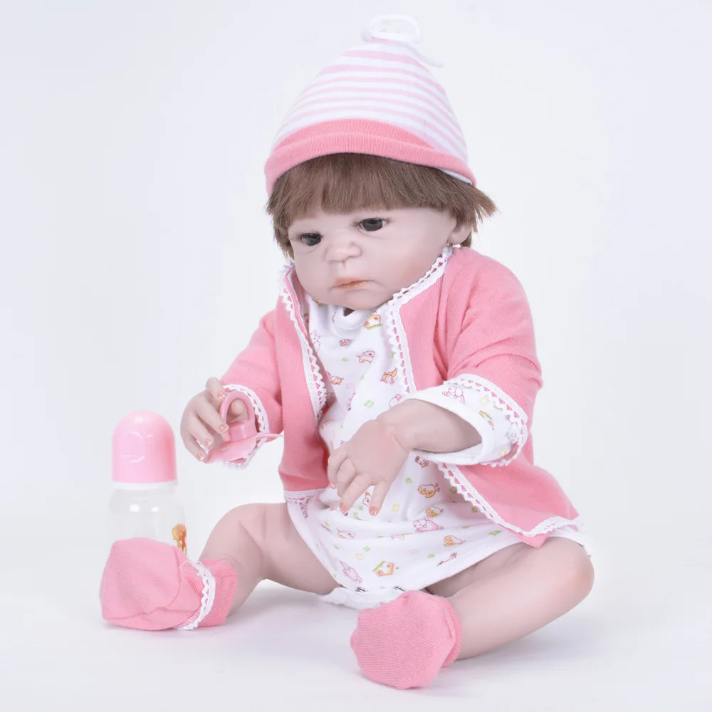 Полностью силиконовая виниловая Реалистичная кукла Reborn Девочка Младенцы Куклы 23 дюймов 58 см реалистичные принцесса детские игрушки подарок на день рождения