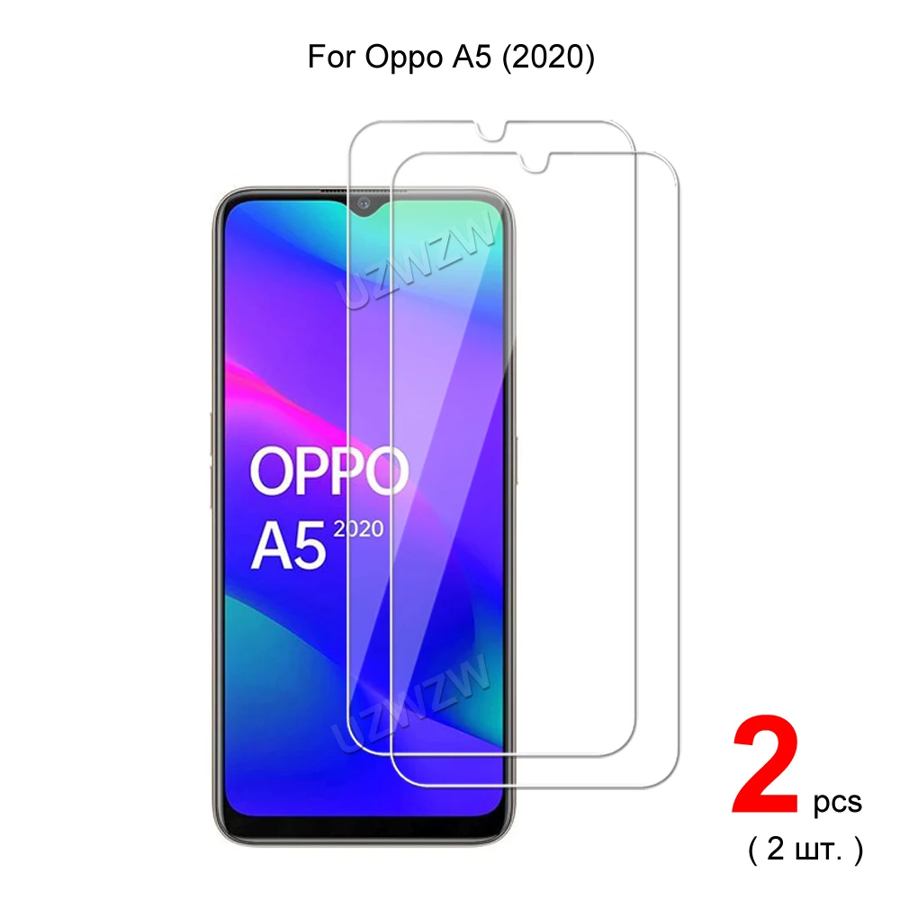 

For Oppo A5 2020 Explosion Proof 2.5D 0.26mm Tempered Glass Screen Protectors Protective Guard Film HD Clear