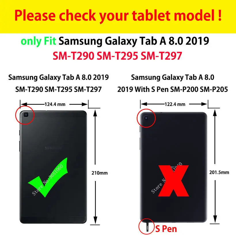 SM-T295 чехол для Samsung Galaxy Tab A 8,0 SM-T290 T295 T297 чехол для планшета модный панда PU кожаный чехол-подставка+ подарок