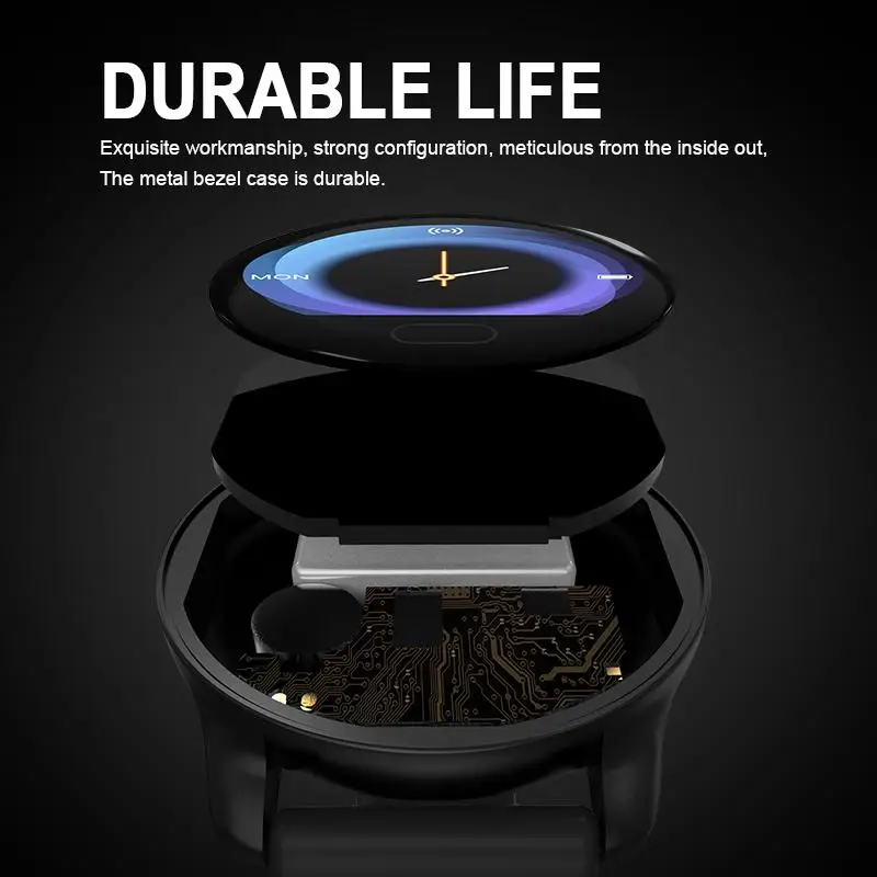 Comprar Reloj inteligente K9 IP67 resistente al agua con Monitor de presión arterial de ritmo cardíaco rastreador de Fitness Smartwatch para hombres y mujeres pk Q9 B57