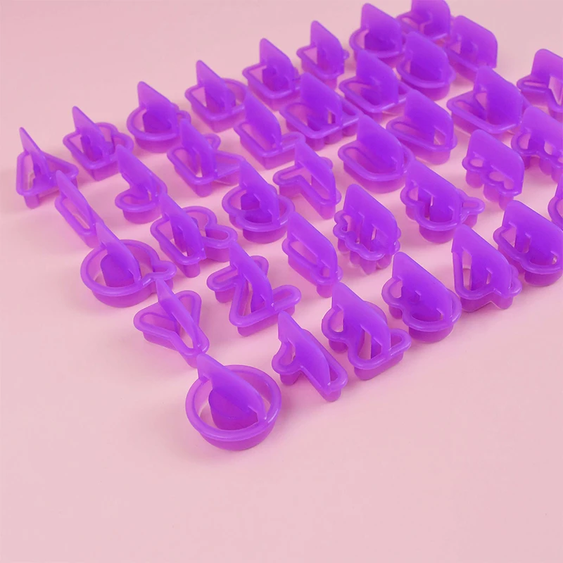 40pcs/set Alphabet Number Cookies Cutter Fondant Biscuit Cutter Mold Figure Letter Pastry Cake Mould Baking Decorating Tools