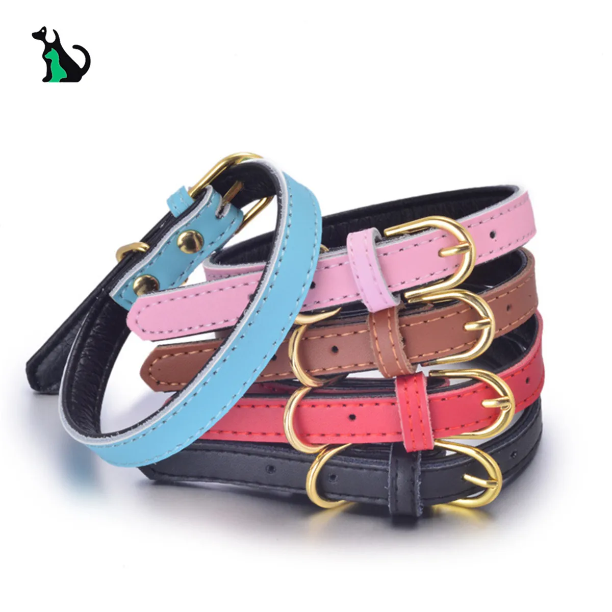 

SimpleDog Collar 11 colors Personalized Pet Dog Collars Leather Padded Dogs/Cat Collar For Small Medium Dogs Chihuahua Yorkie