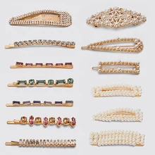 Новинка ZA, заколки для волос с искусственным жемчугом для женщин, трендовые заколки для волос с цветами и кристаллами, заколки, аксессуары для волос, блестящие украшения