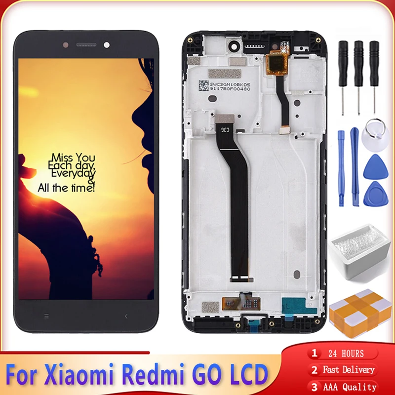 ЖК-дисплей для Xiaomi Redmi GO с рамкой 5 0 дюйма дигитайзер в сборе бесплатные