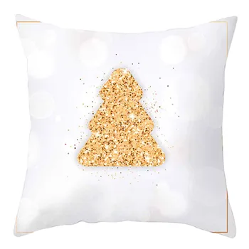 

2021 New Merry Christmas Cushion Covers Happy Santa Claus Dog Cotton Linen Sofa Decorative Pillow Case Sofa Pillowcase 45x45cm