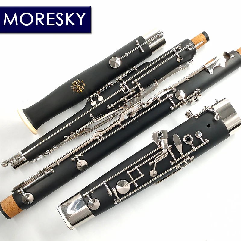 MORESKY Professional C Tone Bassoon cupronickel nickel plated keys ABS Bakelite body BS126