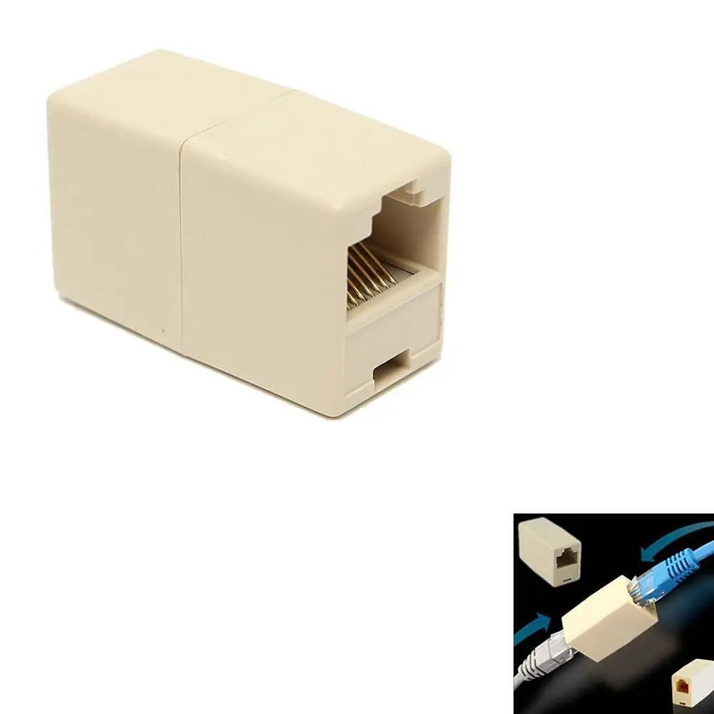 

Universal RJ45 Cat5 8P8C Socket Connector Coupler For Extension Network Plug Extender LAN Cable Broadband Ethernet Joiner R9A6