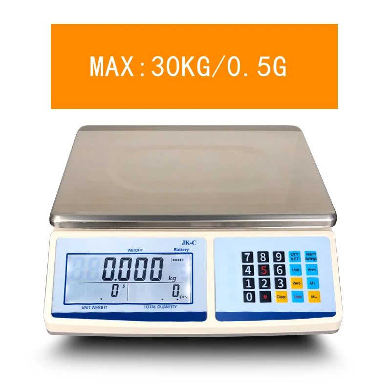 Счетные весы электронные весы точные промышленные электронные весы весом 30 кг весы 10 кг высокоточные весы sca - Цвет: 30KG0.5G