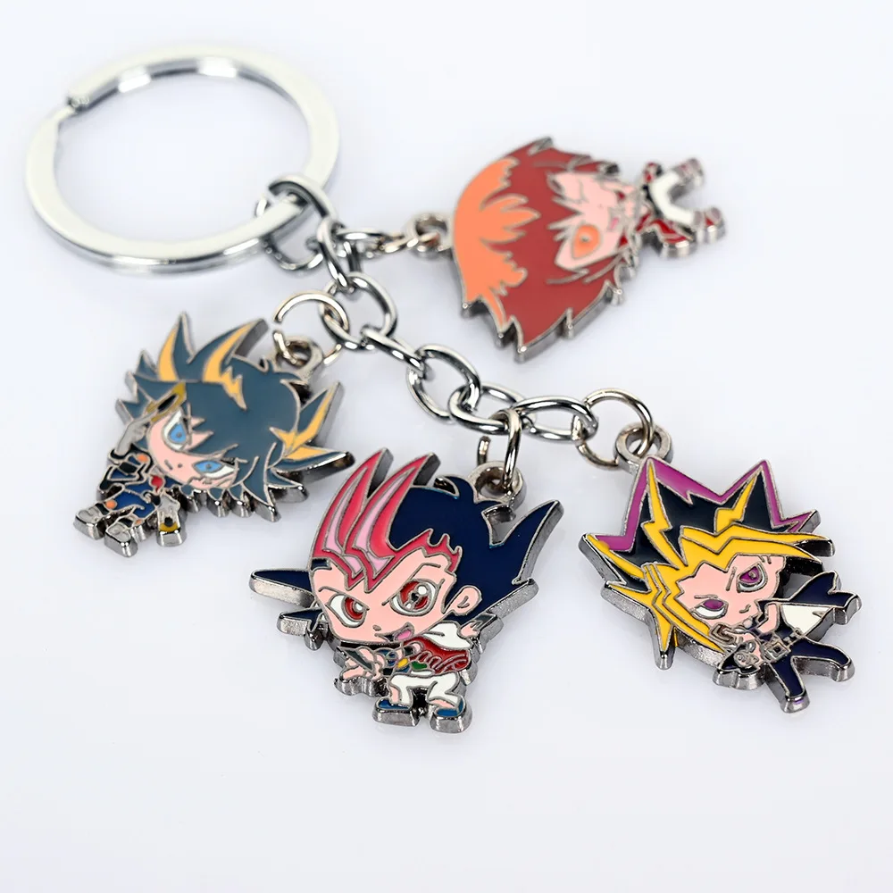 Yu Gi Oh Figure Alloy Keychain Toy Yu-Gi-Oh Model Doll Pendant set Metal Keyring Toys | Игрушки и хобби