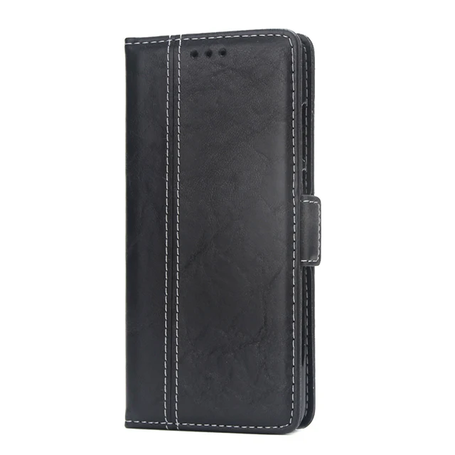 Coque Note 7 Pro, простой модный роскошный кожаный чехол с откидной крышкой для пар, для Xiaomi Redmi Note7Pro, чехол для карт, Celular - Цвет: Black