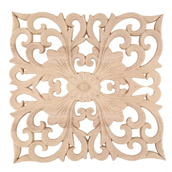 

Wooden Decal Supply European-Style Applique Real Wood Carving Accessories And Retail.Woodcarving 20x20x2Cm