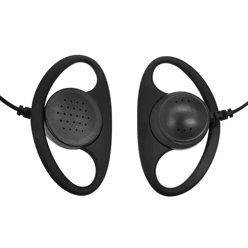 D Shape Earpiece Headset for Kenwood Baofeng, Puxing, Quansheng, Weierwei, Wouxun Radio, 2 Pin