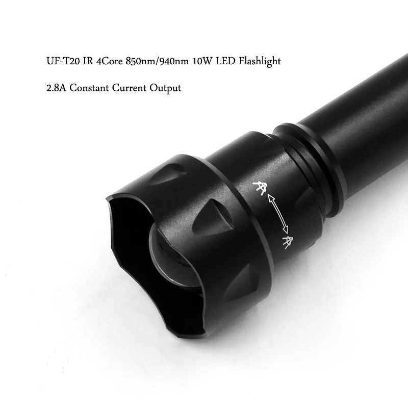 Linterna táctica T20 para caza aire libre, luz nocturna infrarroja Invisible con zoom 4 núcleos, 10W, 850nm, 940nm, 18650 Linternas| Linternas antorchas| - AliExpress