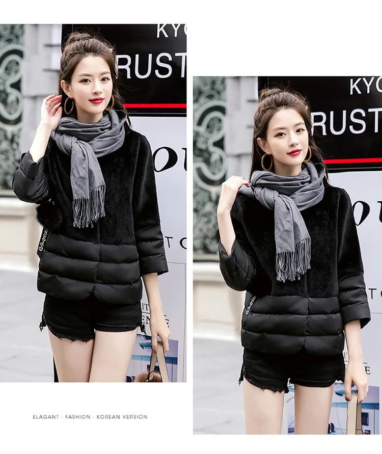 Thin Cotton-padded Clothes Women's Short New Style Autumn And Winter Cotton Coat Korean-style Small Short Cocoon Cotton-pad
