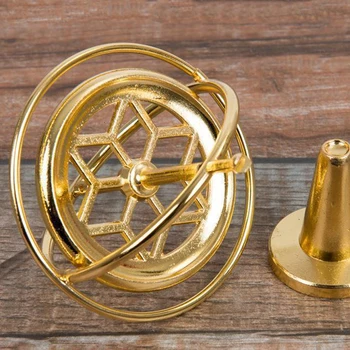 

Metal Gyroscope Anti-Gravity Adult Decompression Artifact Science Education Toy Spin Balance Black Technology Machine Gyroscope