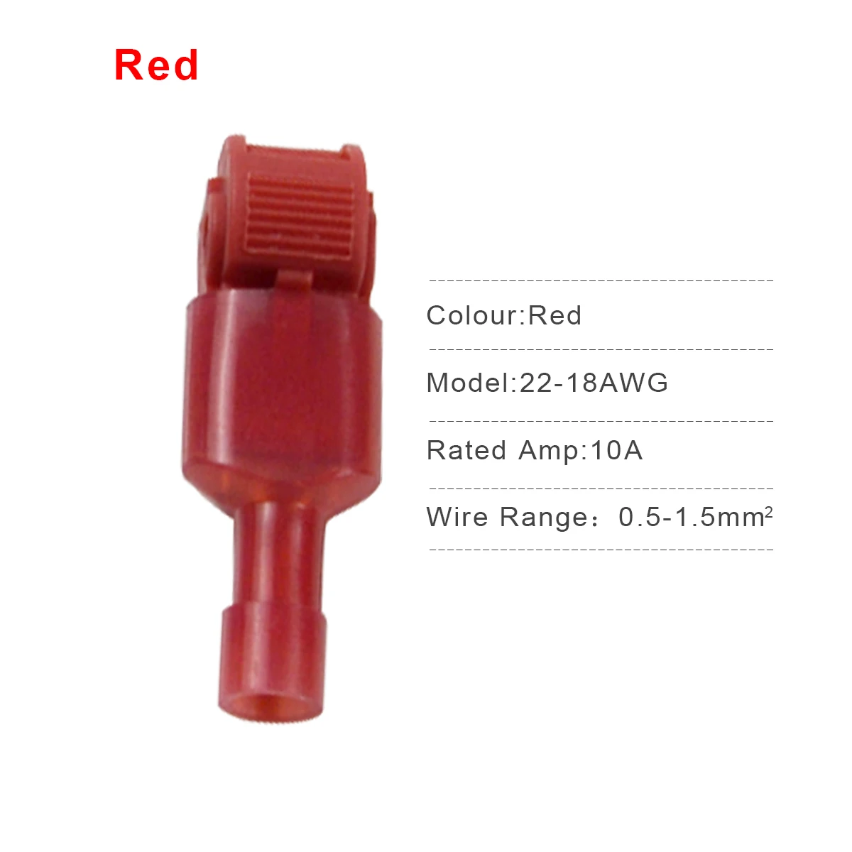10 PCS Red Обжимной провод Соединительные Клеммы conector Электрический Кабель соединения скотч замок быстрого сращивания 0,5-4 мм 22-18AWG/12-10AWG/18-14AWG - Цвет: 10 PCS Red