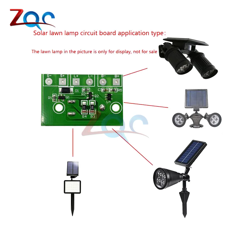 2A Solar Panel Controller 3.7V Lithium Battery Charge Discharge w/ Light control 