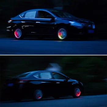 

TiOODRE 4pcs LED Auto Car Wheel Light Car Wheel Tyre Tire Valve Stem Cap Light Lamp Bulb Decoration Car Accessories Tires Lights