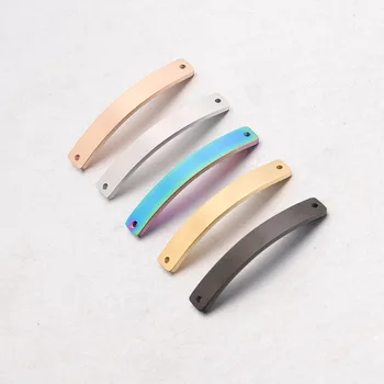 

ZG Stainless steel curved rectangular strip accessories bracelet necklace connector DIY jewelry handmade for decoration